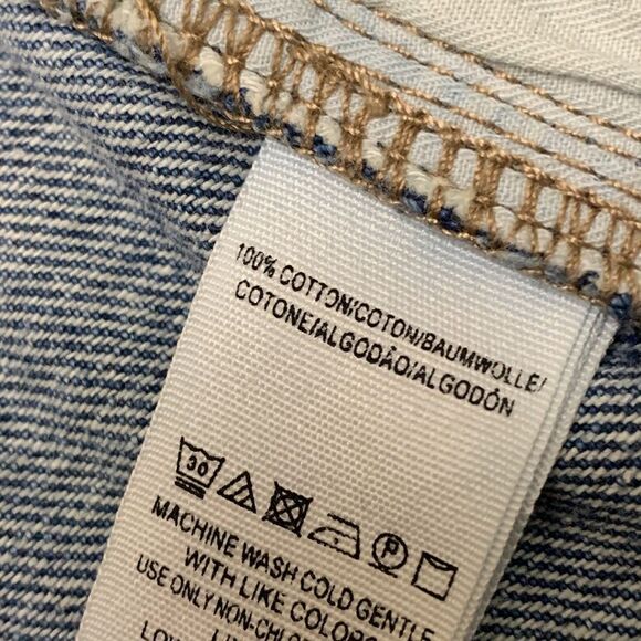 Womens We The Free Frayed Full Zip Denim Jean‎ Mini Skirt - Picture 4 of 6